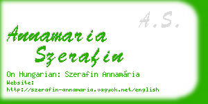 annamaria szerafin business card