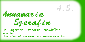 annamaria szerafin business card